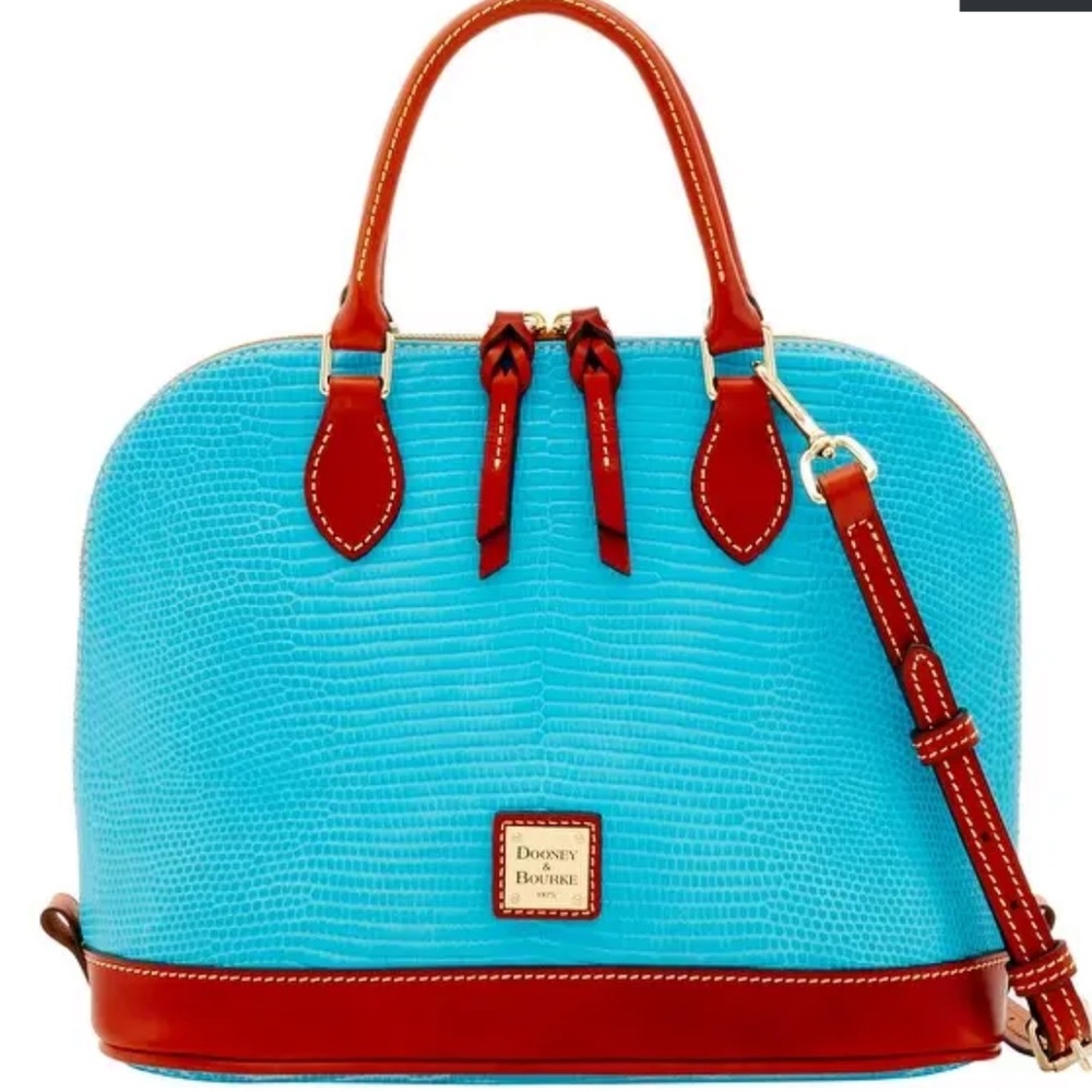 NWT Dooney & Bourke Zip Zip Aqua Satchel